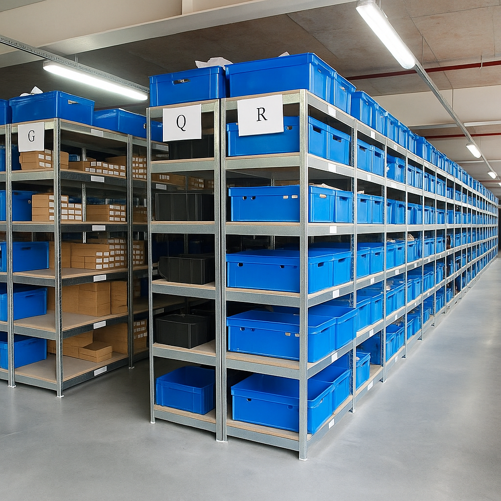 Used Commercial Shelving in Monroe, MI Warehouse